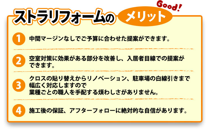 ストラリフォームのメリット