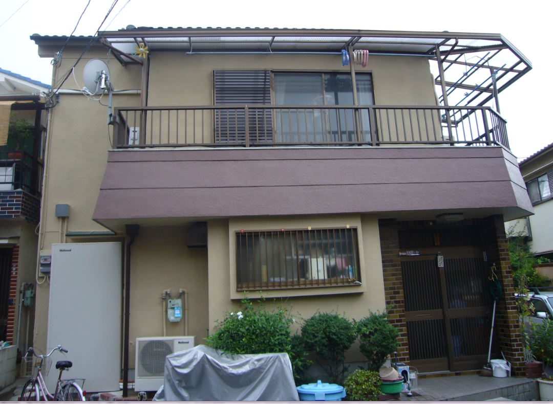外壁塗装　外壁フッソ塗装、屋根軽量瓦葺き
